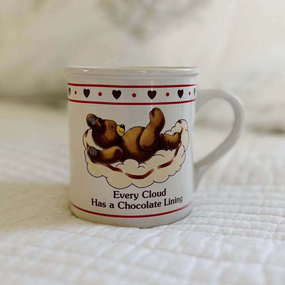 Vintage 1980s Heart Warming Cocoa Mug